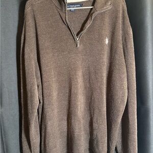 U.S. Polo Assn. Men's Chocolate Zip-Up Sweater